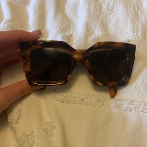 Celine square sunglasses tortoise frame